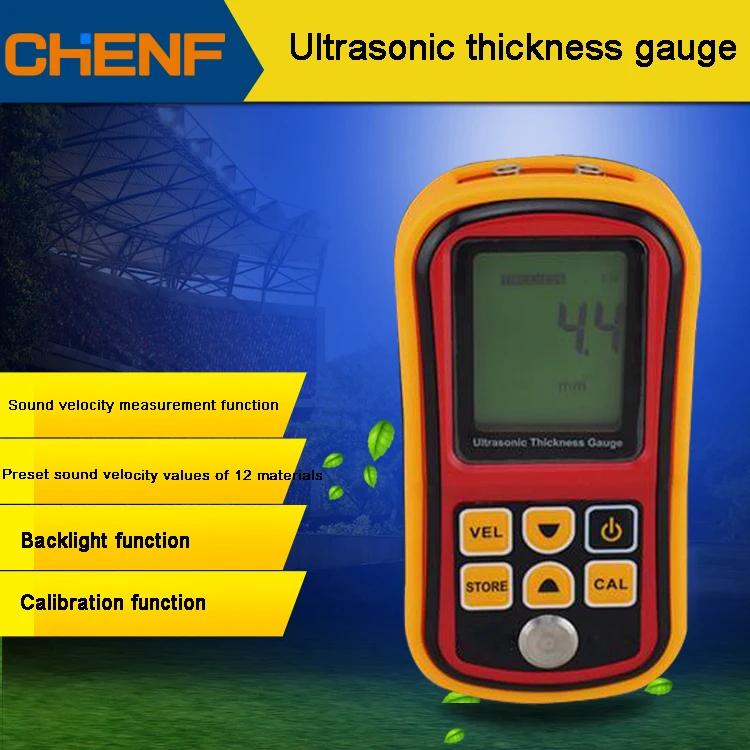 Высококачественный Мини цифровой ЖК-дисплей с подсветкой, ультразвуковой пластиковый металлический стеклянный толщиномер