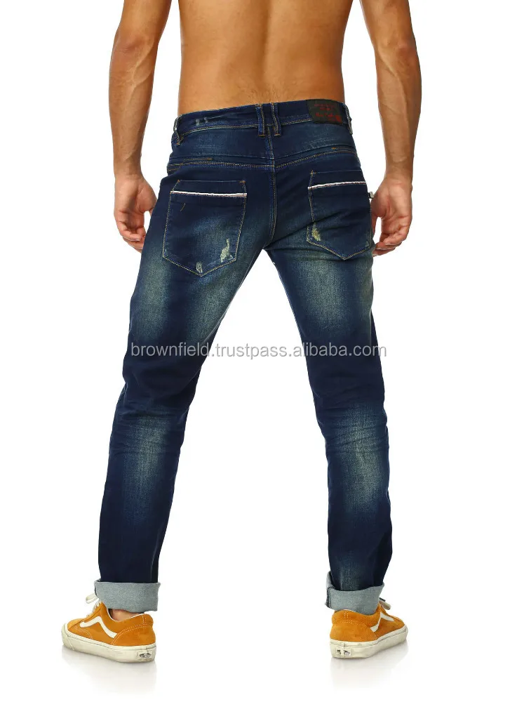 Hip Hop Bulk Bangladesh Manufacturer Clothes Fashion Custom Designer Biker Stretch Skinny Washed Fabric Brand Jeans