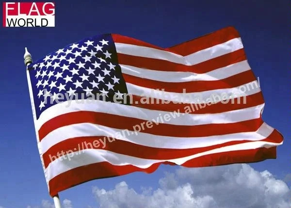 Hot Sale Factory Custom Made Embroidery Flying American Flags