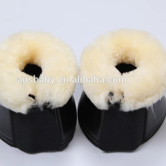 Horse bell boots Synthetic leather sheepskin