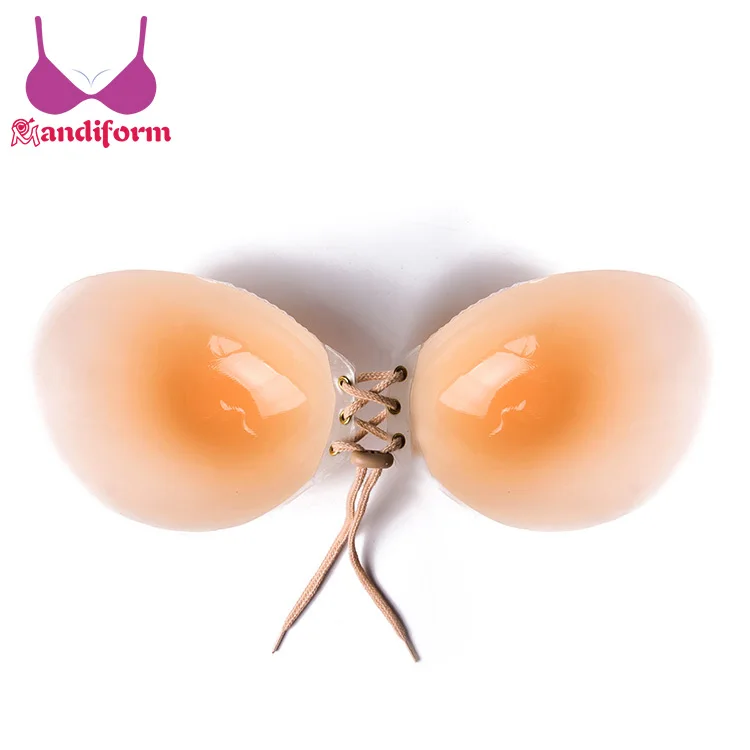 New Style Undergarments Ladies Bra Women Busty Mature Strapless Sticky Skin Bra Backless Invisible Adhesive Silicon Bras
