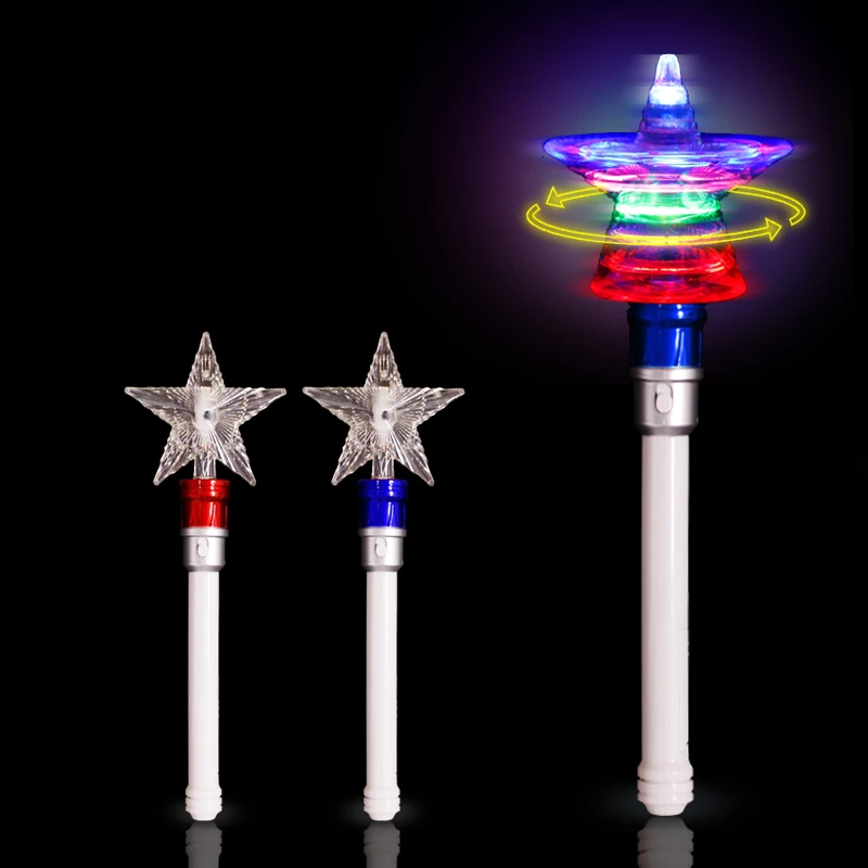 Hot Sale Kids Flashing Wand Toy  Custom LED Star Light Stick Party Lights Star Shaped LED Glow Wand Stick
