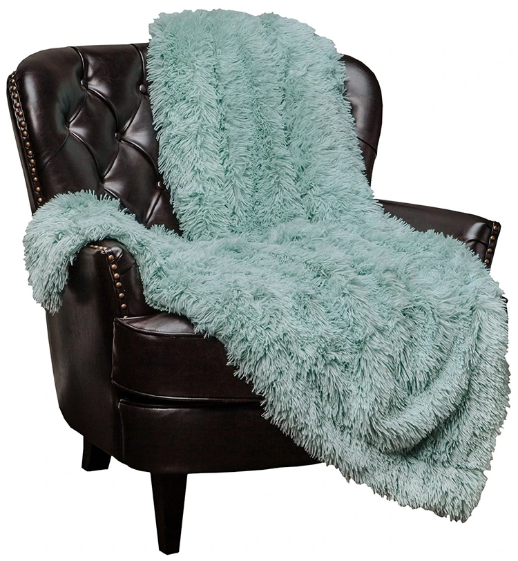 Super Soft Long Shaggy Chic Fuzzy Fur Solid throw