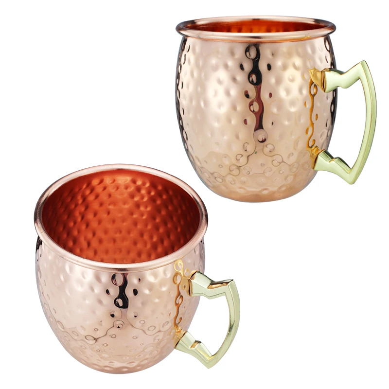 Moscow Mule Copper Mugs With Cocktail Copper Straws Drinkware Accessories Plated Stainless Steel Cups