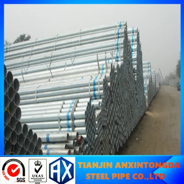 Горячая оцинковка стальных труб сделано в китае! леса трубы для структуры