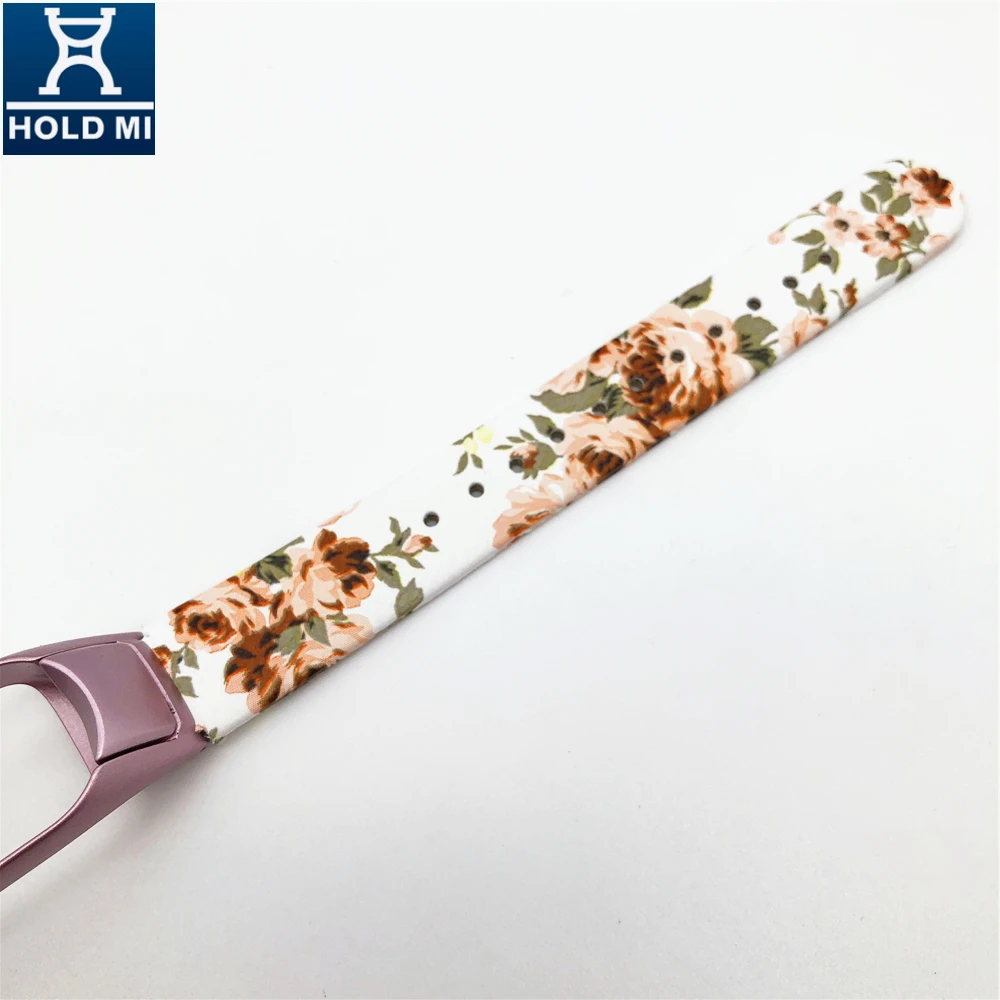 Цветной кожаный ремешок для часов цвета шампанского ODM Holdmi Ограниченная серия 43012 китайский стиль розовый для Xiaomi Mi Band 4 цинковый сплав