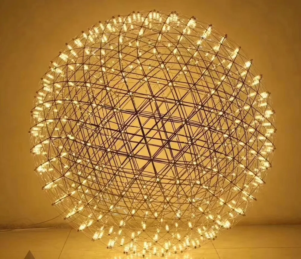 Modern brief Loft spark ball LED Pendant Light fixture Firework Ball stainless steel pendant Lamps