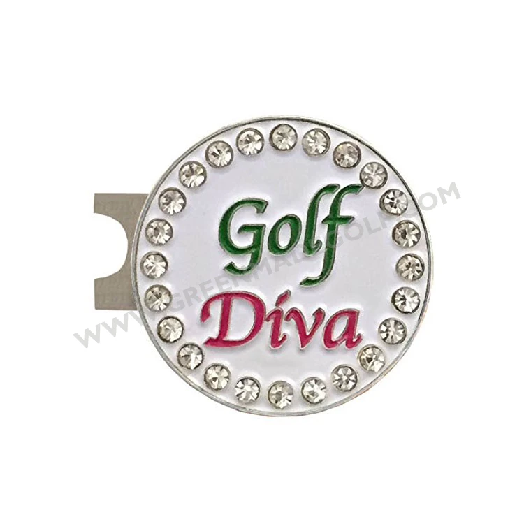Custom golf hat clip metal golf hat clip with magnet golf ball marker