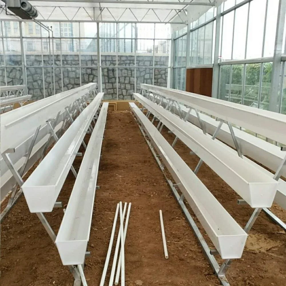 PVC Hydroponic plant gutter for strawberry growing