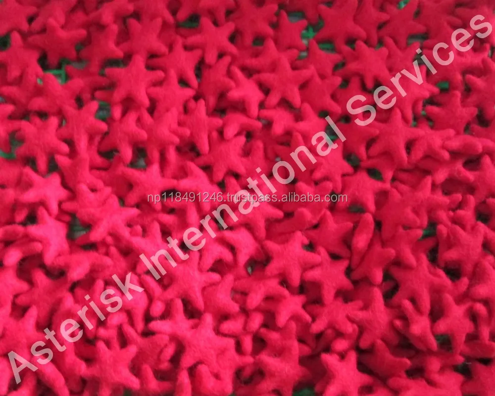 Handmade Felt Hearts /Felt Stars/Felt Shapes - 100% New Zealand Wool - Christmas Decoration-High Quality Hobby Craft Supplies