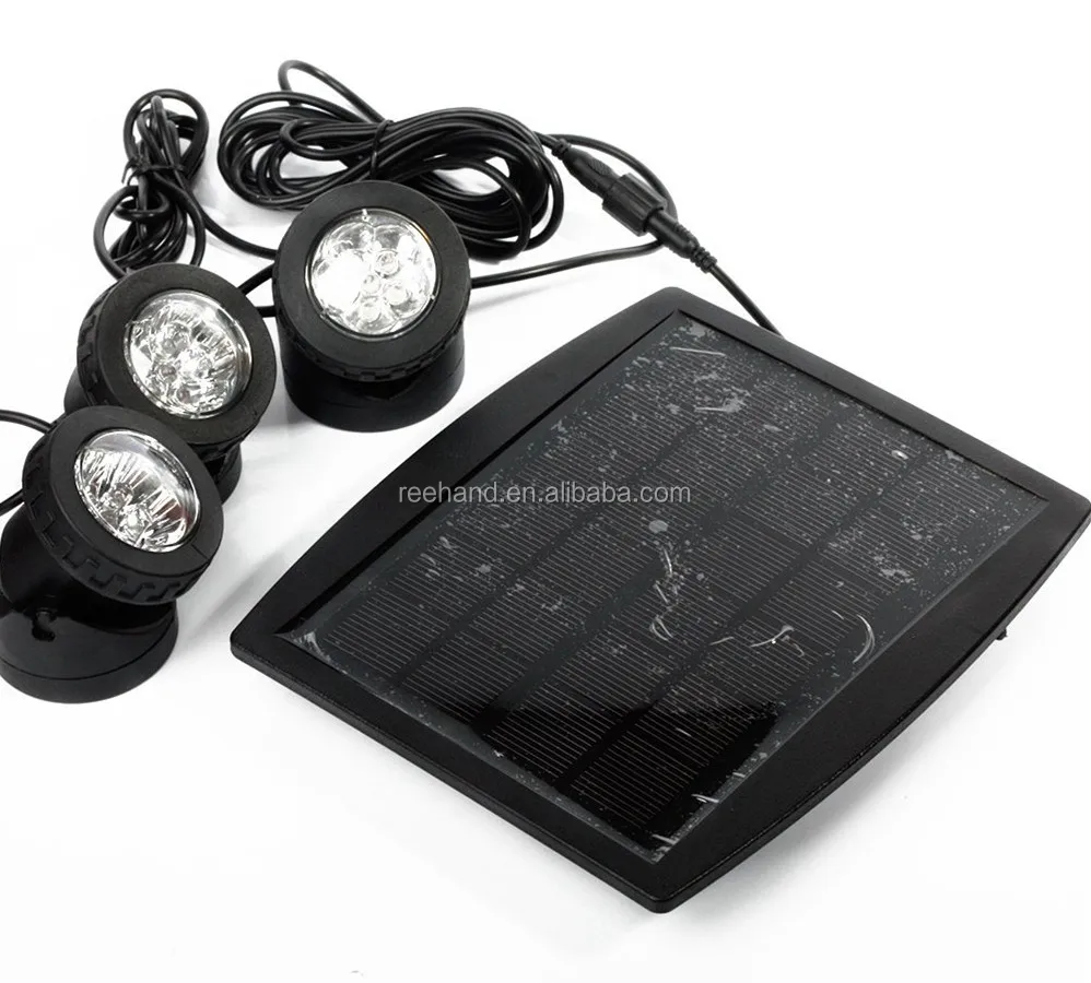 Waterproof Super Bright Swimming Pool Underwater Lamp With Solar Panel Power