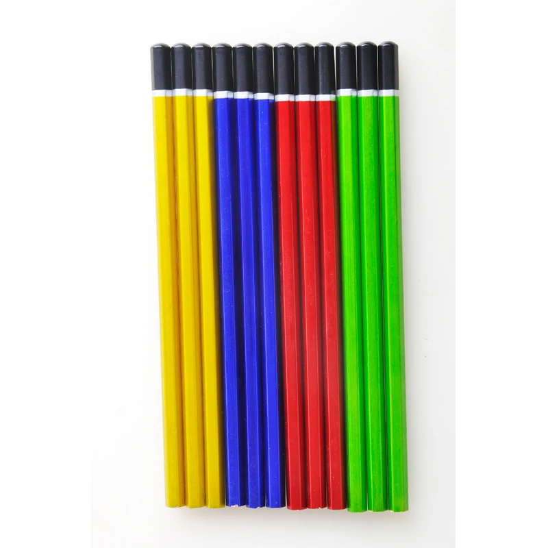
Promotional custom logo 7 inches basswood Hexagonal HB pencil unsharpened with dipping end for office and school 