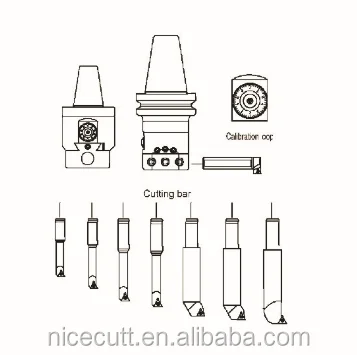 NiceCutt high precision boring system BT 40 boring head BT40-NBH2084-8P