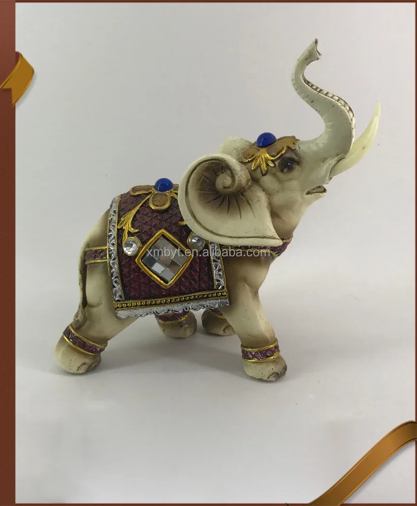 Wholesale Large Resin Elephant Statues Gold Indian Elephant Figurines For Decoration