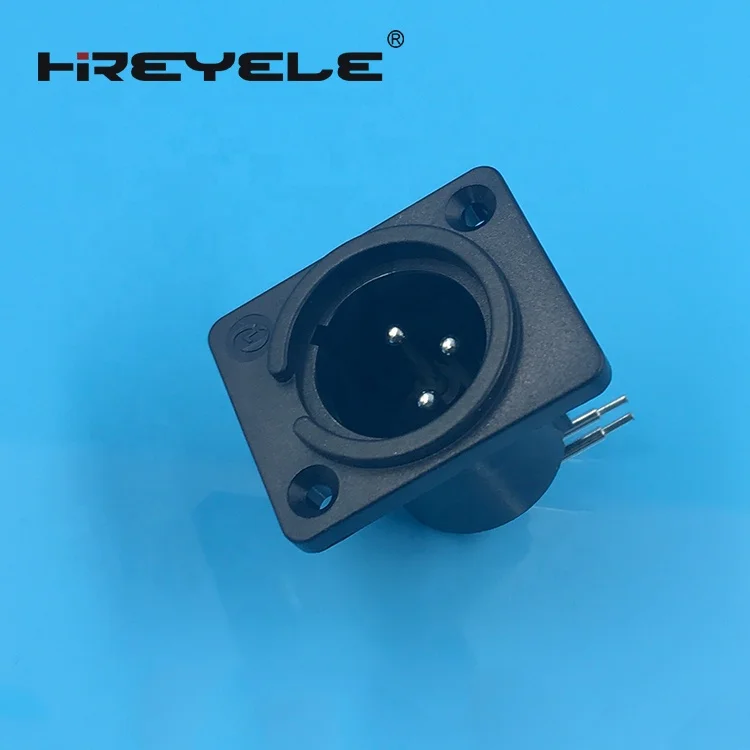  XLR 3 контактный разъем шасси панельный угловой шпильки для аудио микрофона