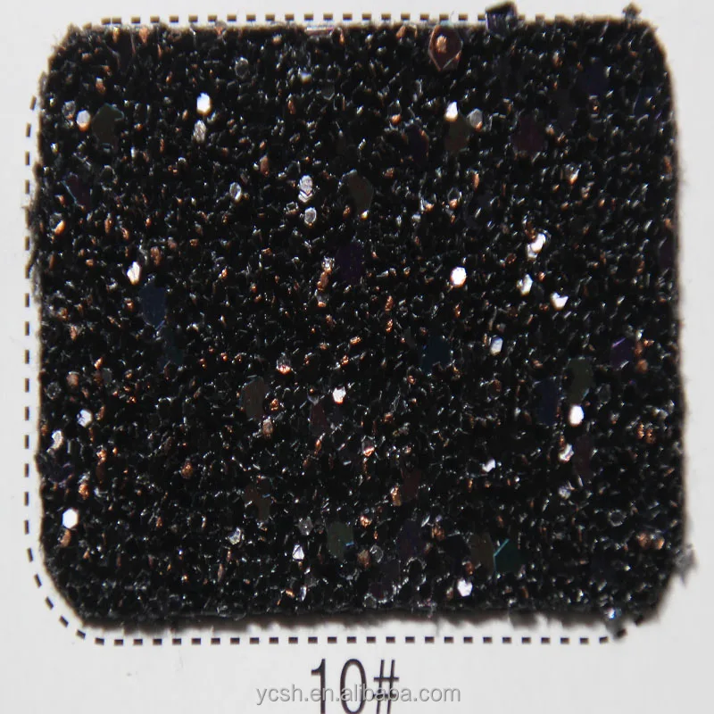 Black Chunky 0.8mm Pu Glitter Leather for Making Women Shoes,bags Shoes Material Woven High Quality Shoes and Bags
