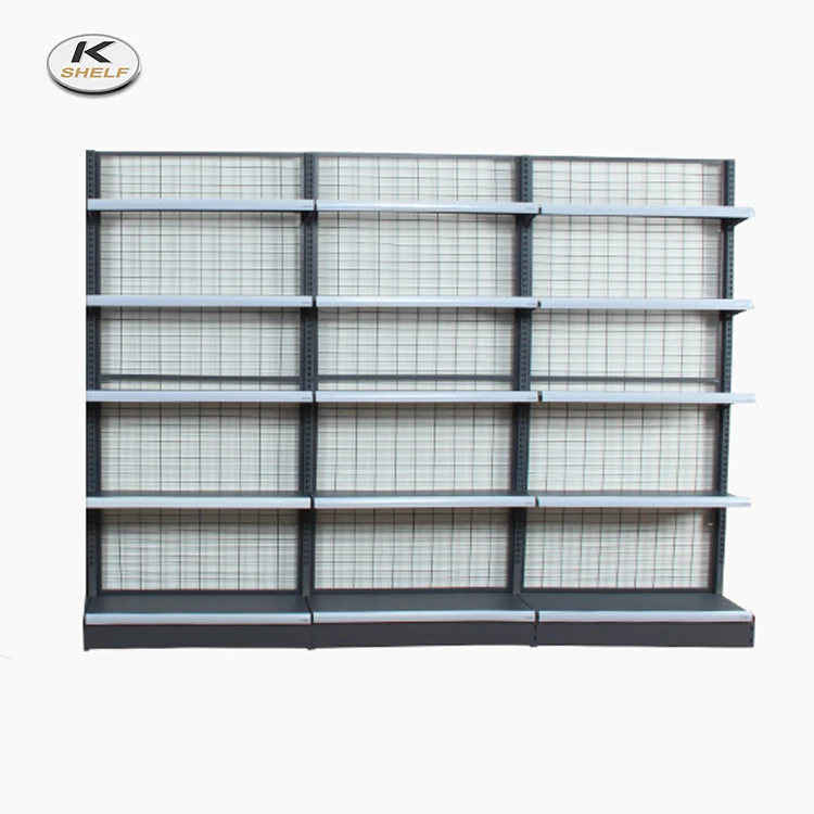 Односторонняя настенная полка для продуктовых магазинов, стеллажи для розничных магазинов, стеллажи для супермаркетов
