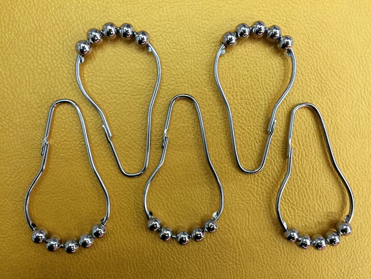 High Quality Foot Shaped Ring Rings Design Metal Roll Shower Curtain Hooks