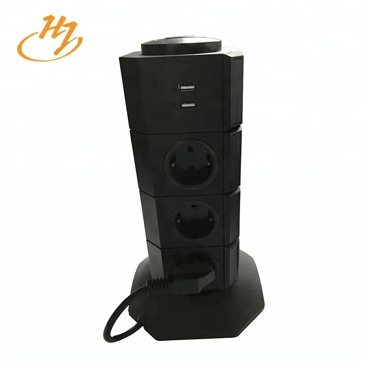 
Huijun Brand China Manufacturer European Multi Switch Tower Socket 