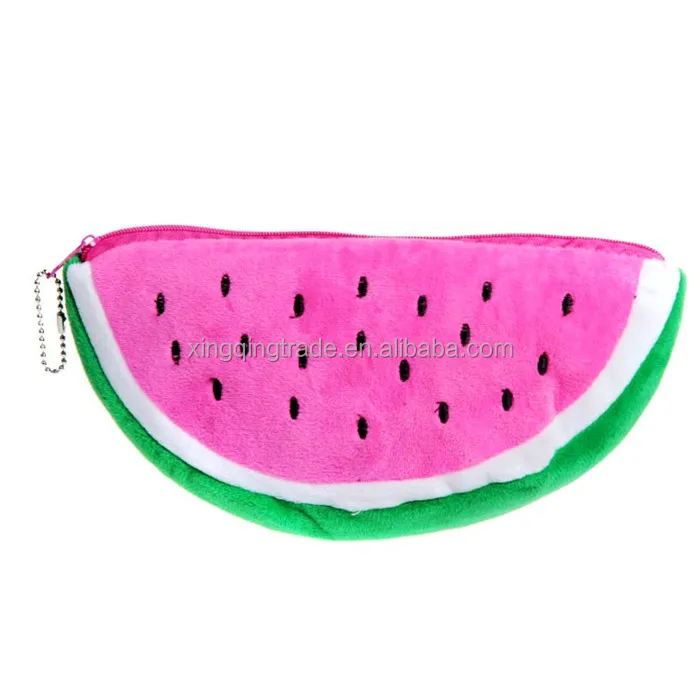 Newest Practical Big Volume Watermelon Fruit Kids Pen Pencil Bag Case Gift Cosmetics Purse Wallet Holder Pouch School Supplies