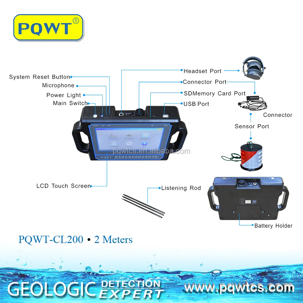 Water Leak Detection Equipment PQWT-CL200 Underground Pipelines Leak Detector Water