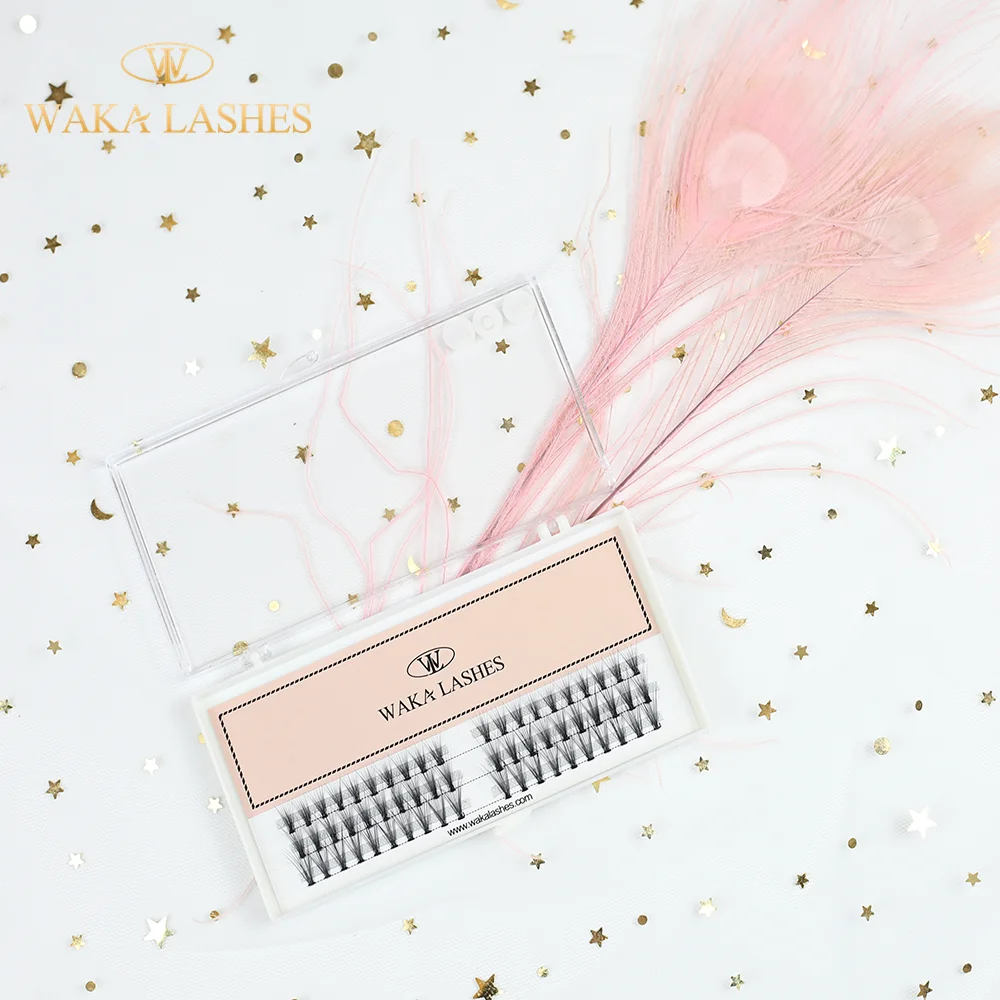 Best Russian volume individual 5d pre made fans flare cluster lashes mink
