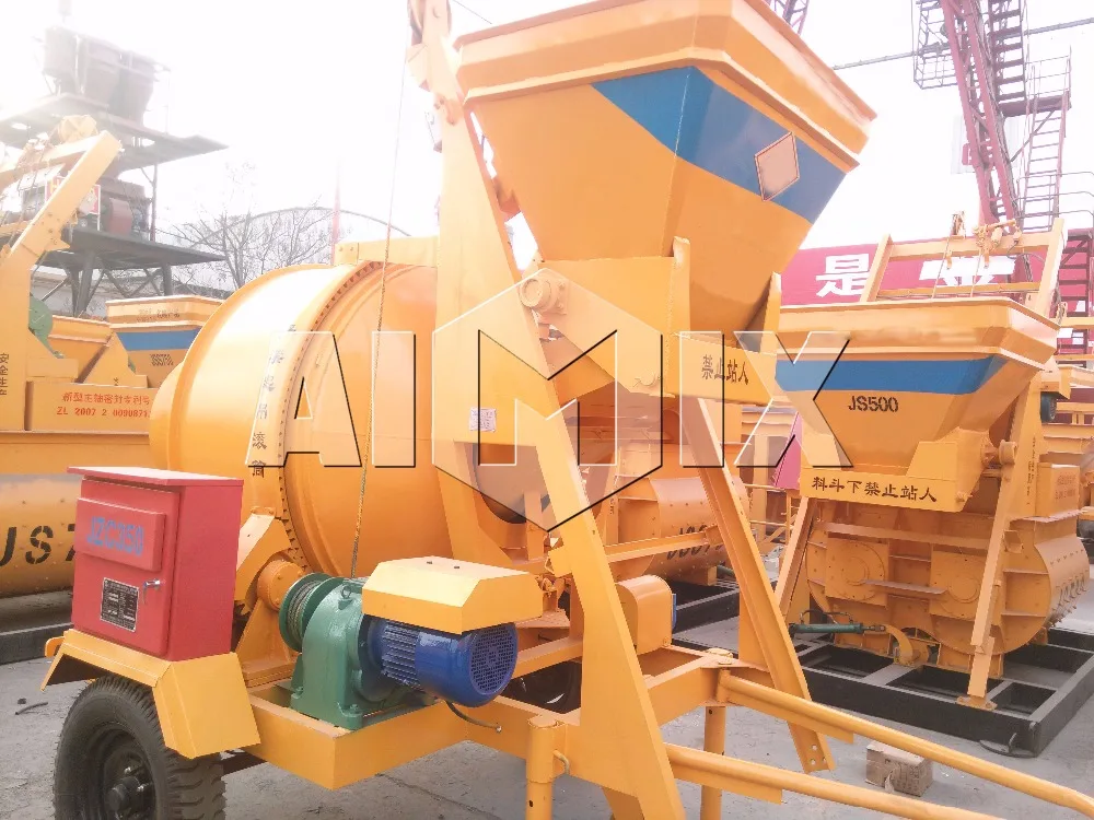 Mixer portable 350liter industrial cement mixer mobile concrete mixer with lift