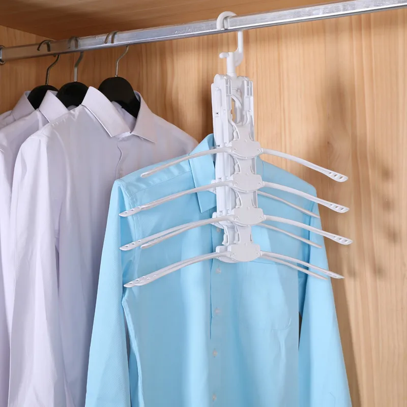 Space saving plastic clothes hanger cloth dry hanger cloth drying hanger