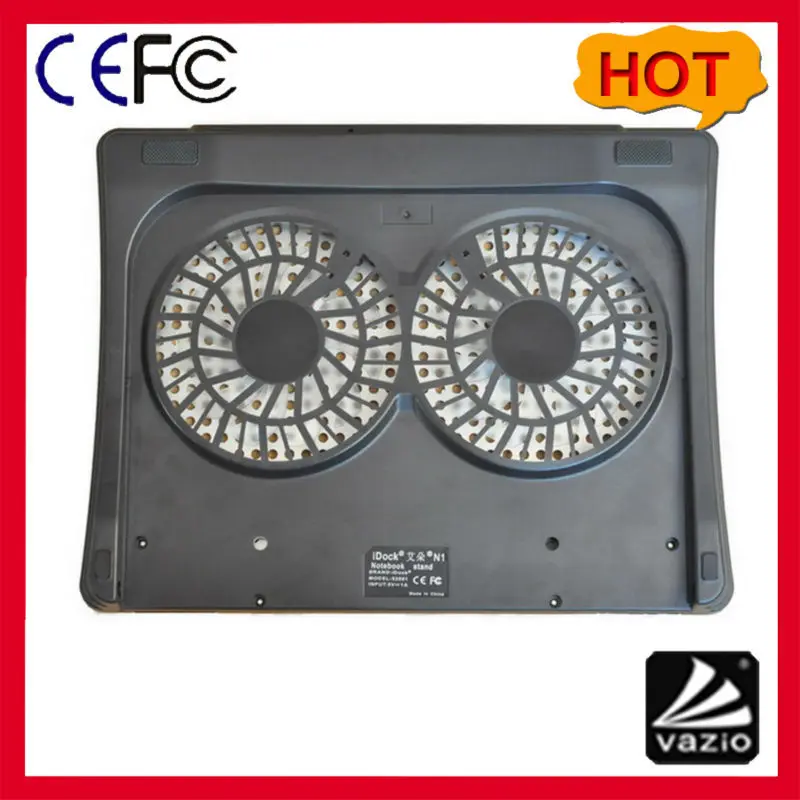 8 degree angle adjustable notebook cooler pad with usb hub and fan