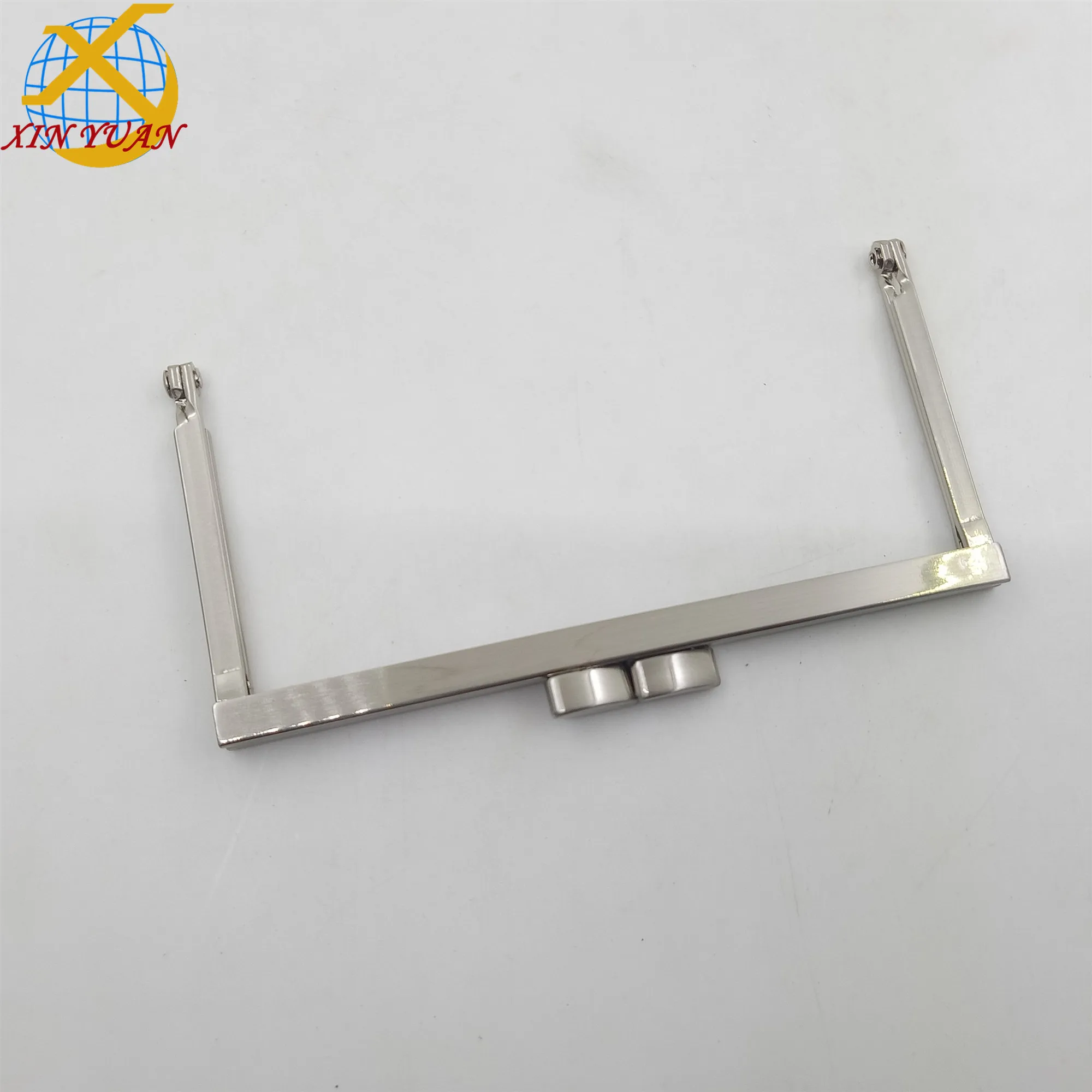 13*6.4cm Brush Nickel Open Channel Purse Frame