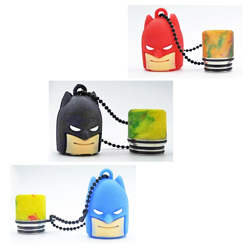 
2018 Hot Selling 810 super hero type SS Resin dust proof cap drip tip for Vape 