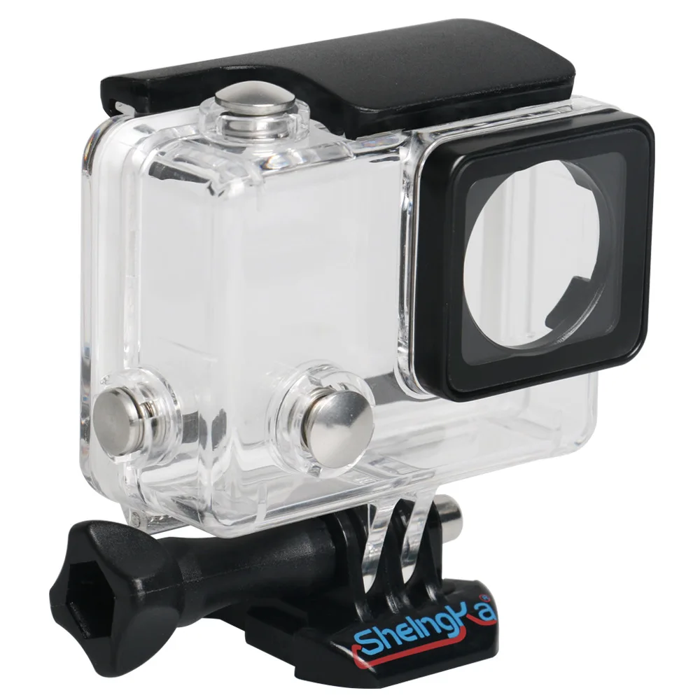 JingYing high quality transparent action camera waterproof go pro 3 4 housing for gopros 3 4