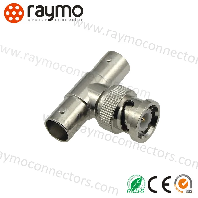 nickel plated BNC male clamp with cable connector