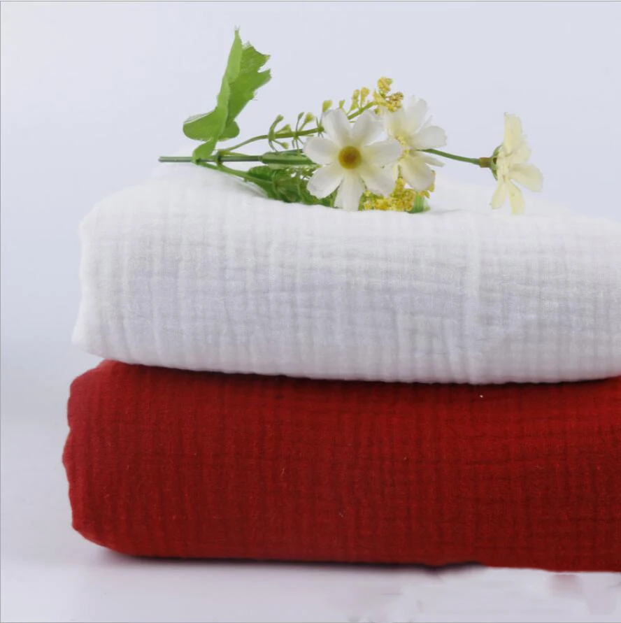 
Factory Hot Sell High Quality Double Layers Organic Cotton Gauze Fabric 