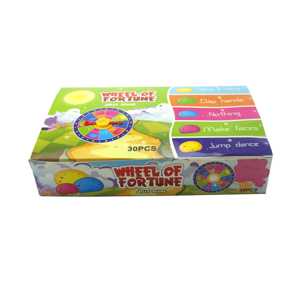 funny snacks wheel of fortune game candy box crazy juicy jelly beans soft candy