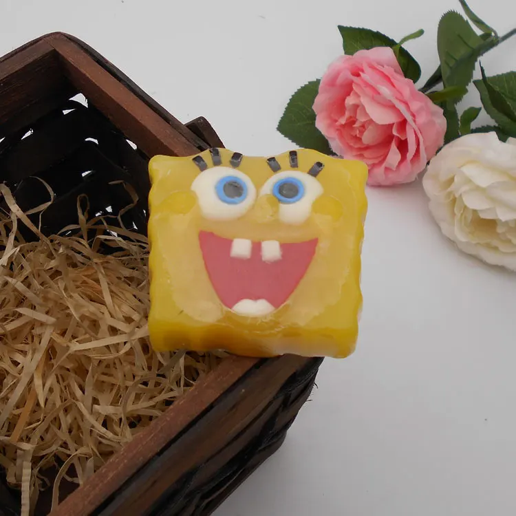 Wholesale best selling oem all natural nice fragrance spongebob cartoon figure kids soap