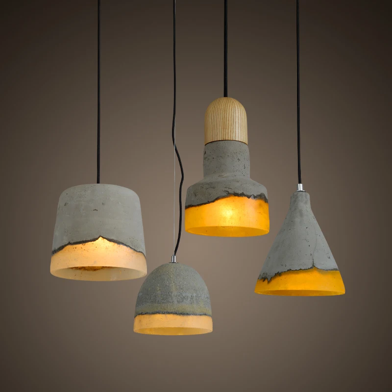 Ресторан Бар минималистский 4 в форме головы Необычные Современные цементные подвесной светильник цвета