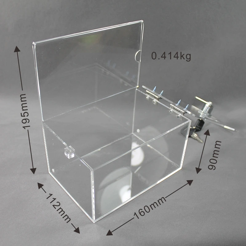 Acrylic Display/donation/name Card Box Transparent Customized for Holding Things, Protecting Products Assembly Type Boxes CN;GUA