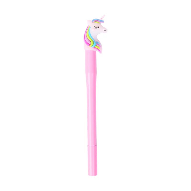 Wholesale stationery pens kids cute unicorn led light up ball pen for student