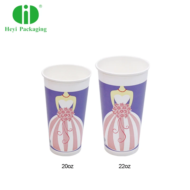PE coated soda cold drinks single wall party disposable paper cups for juice