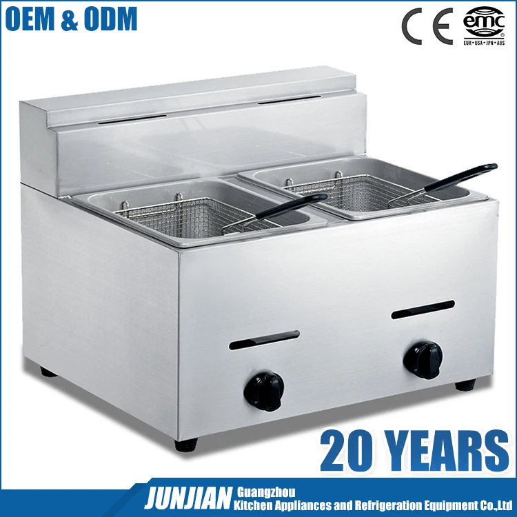 Gas deep fryer ( 2-tank / 2-basket ) / commercial turkey fryer commercial kitchen equipment