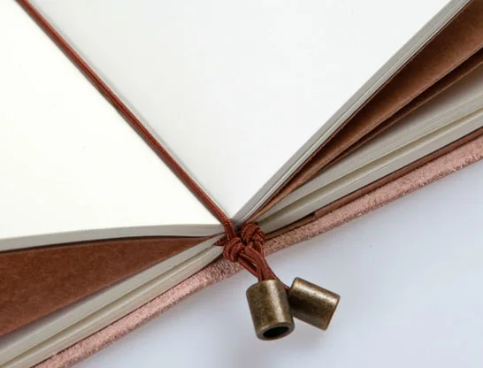 Natural color veg tanned genuine leather notebook with 3 booklets, portable commercial journal for business factory price
