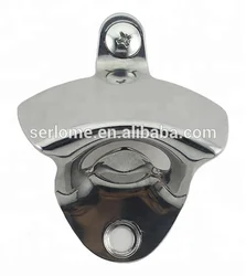 Amazon Hot Selling High Polished Shiny Stainless Steel Stationary Wall Mounted Bottle Opener