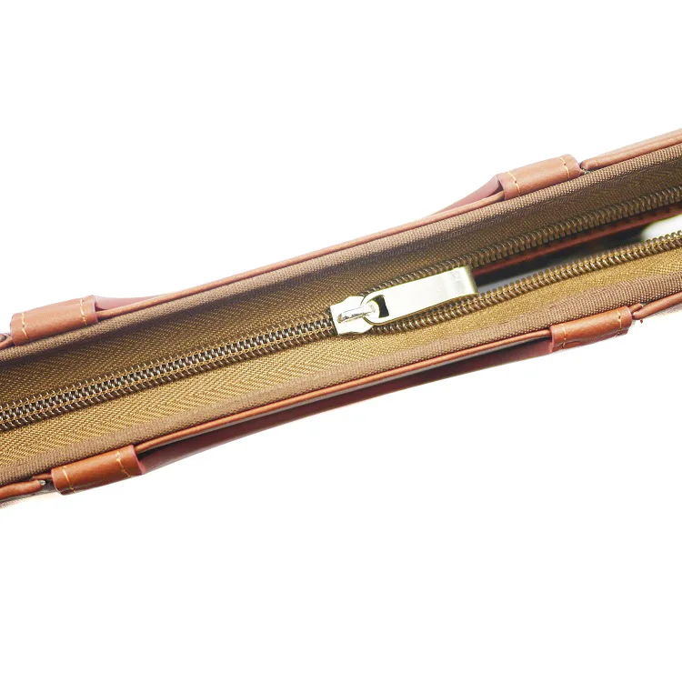 
Zipper PU leather Conference Folder with card holder with calculator, Compendium Business Portfolio File Folder for Meetings 