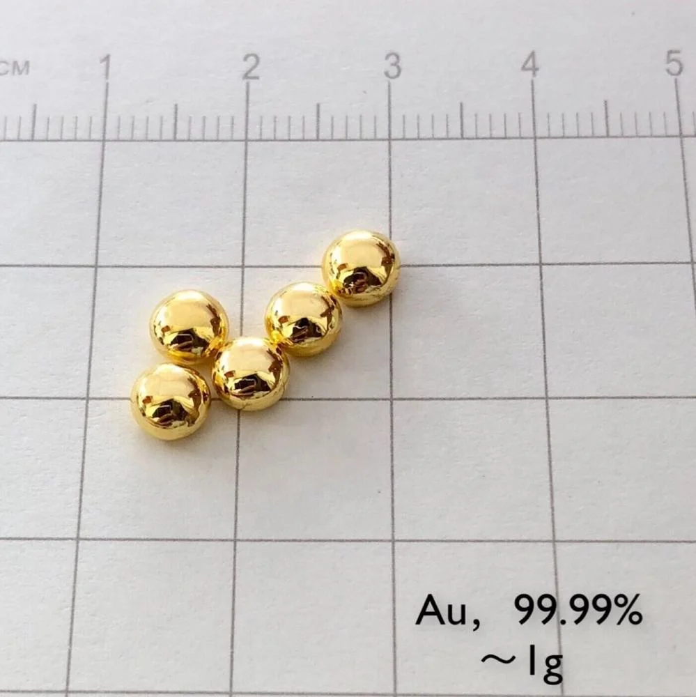 99.99% гранулы из твердого золота