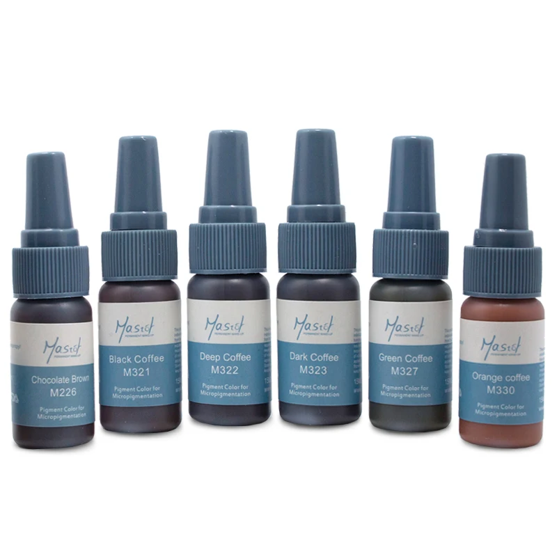 Mastor 15ml Permanent Makeup Ink and 61 Colors Tattoo Microblading Supplies Pigment