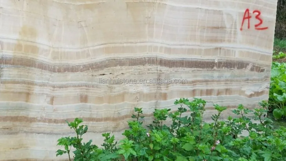 Quarry directly sell Iran yellow onyx block and High polished big slabs