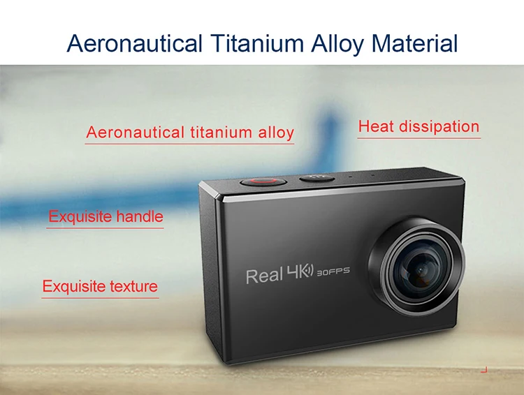 2017 New Real 4K action camera Allwinner V5 chipset 170 degree IR 7G Lens Aeronautical Titanium Alloy sports dv