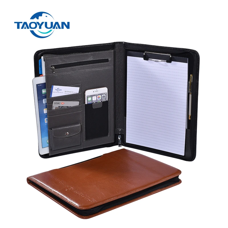 Custom Genuine leather Portfolios Imprinted With Your Logo