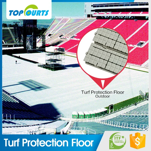 High quality anti-slipping modular interlocking outdoor sports turf protection flooring